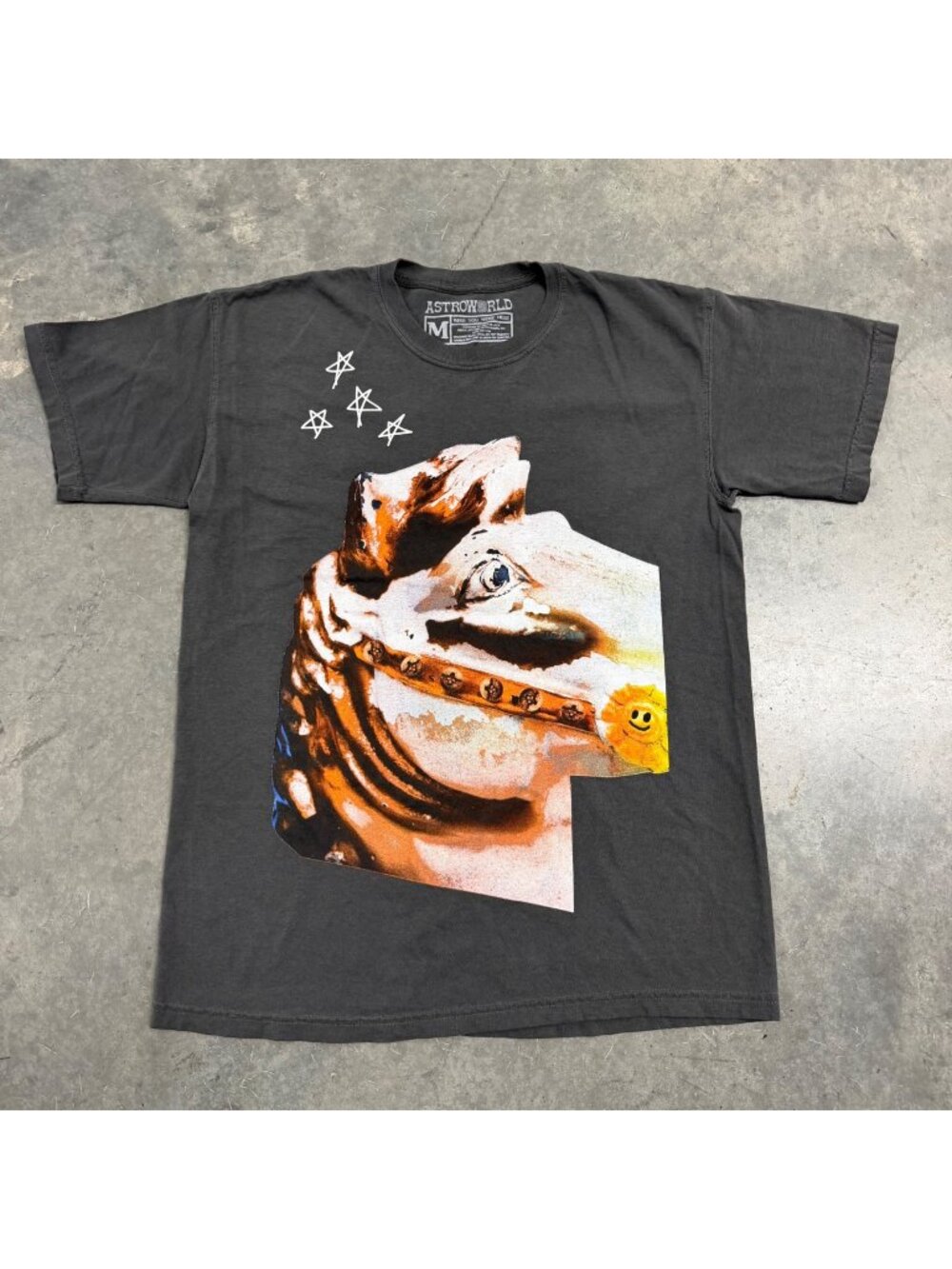 Astroworld 2018 Wish You Were Here Tour T-Shirt Horse Graphic Size M